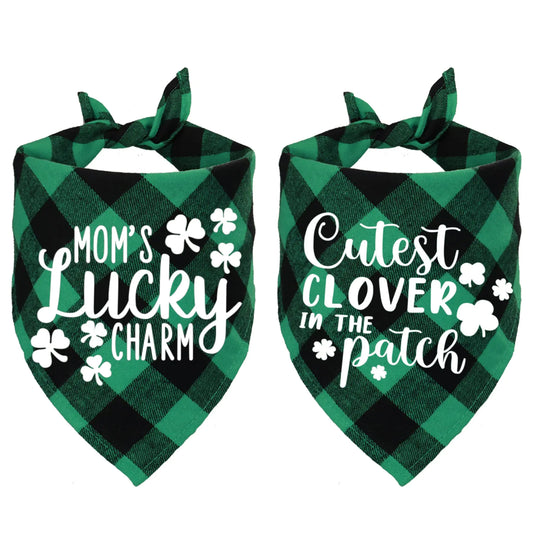 2 Pack St. Patricks Day Dog Bandanas