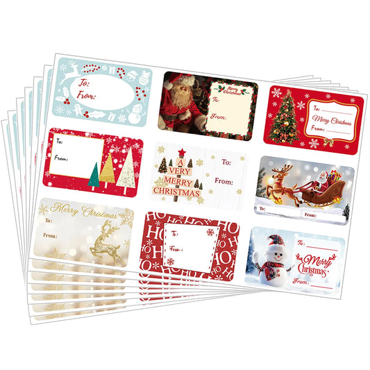 Christmas Gift Tags 135 Pcs Christmas Stickers Labels Self Adhesive Christmas Gift Tags Christmas Tags